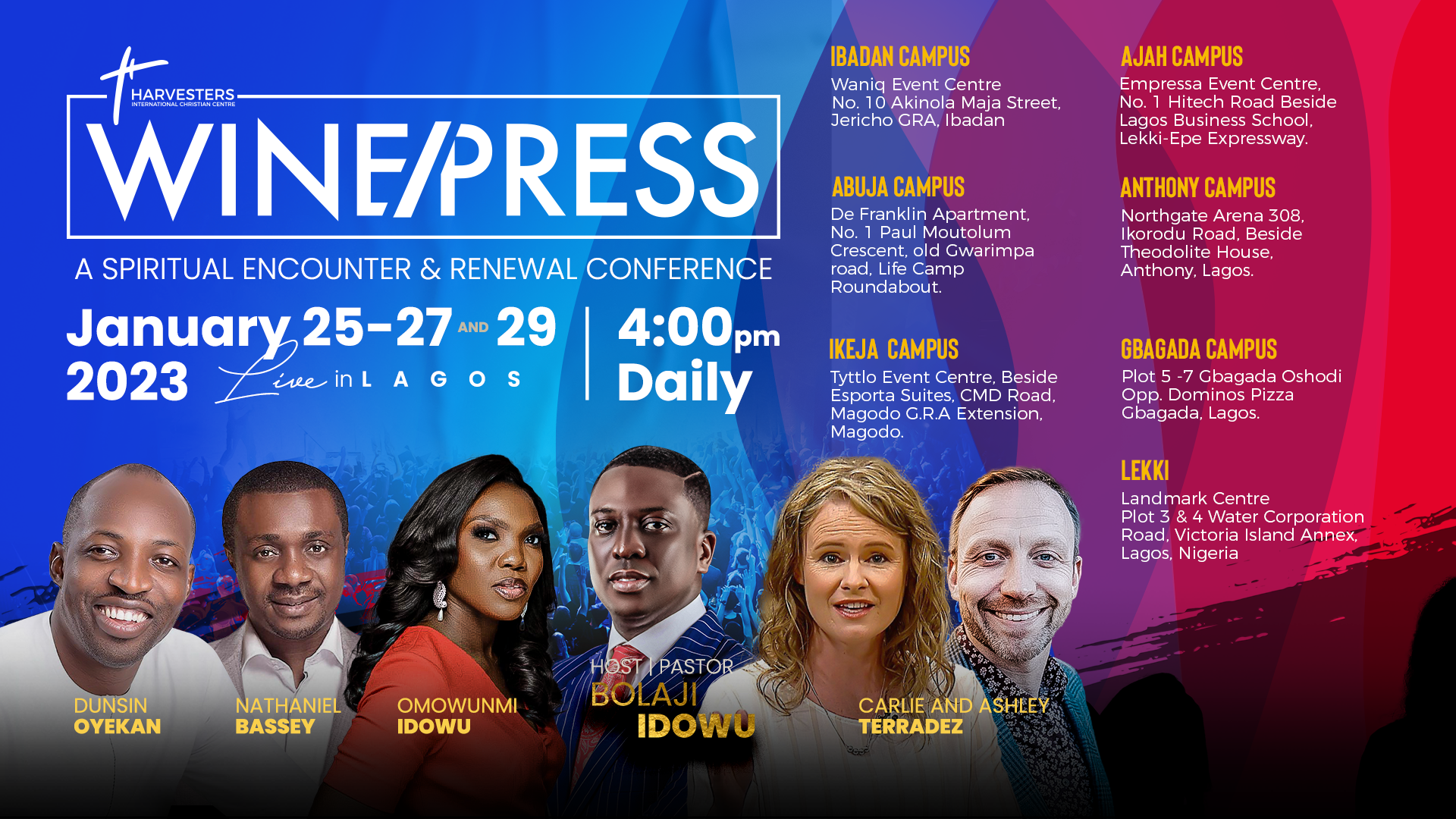 Winepress 2023 Harvesters International Christian Centre