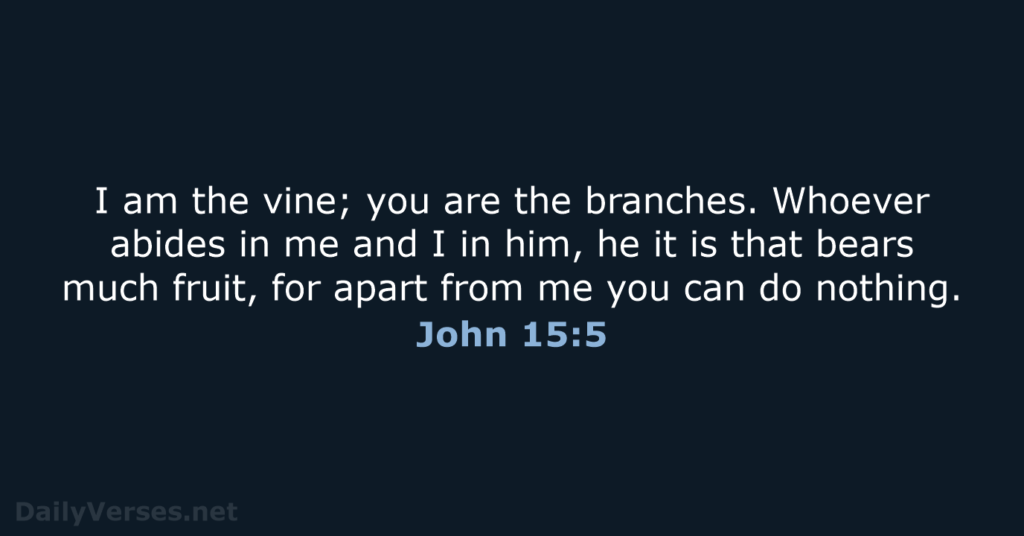 Spiritual Growth Scriptures: John 15:5 — Abide in Christ
