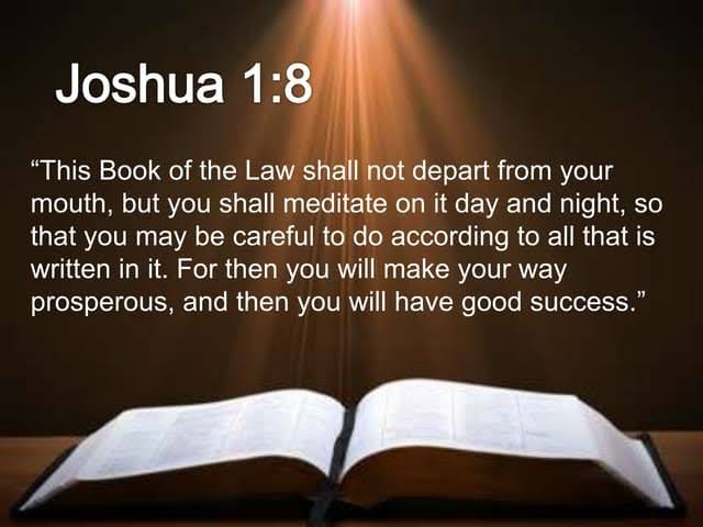 Prayer for Success With Bible Verses: Joshua 1:8